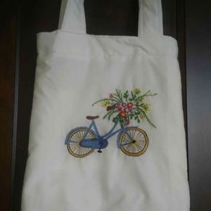 Hand embroidered totebag